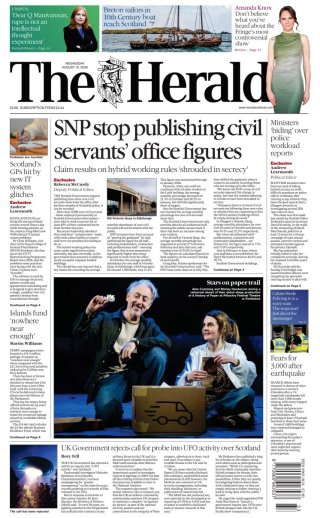 The Herald Scotland frontpage thumbnail