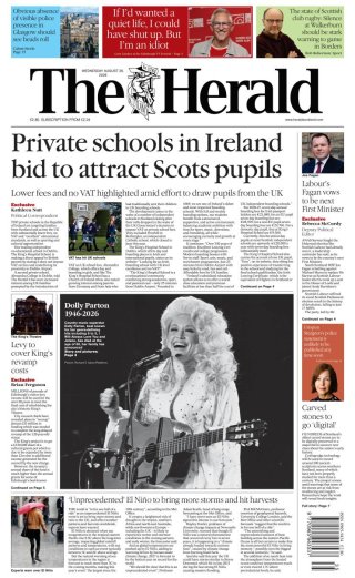 The Herald Scotland frontpage thumbnail