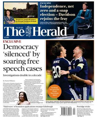 The Herald Scotland frontpage thumbnail