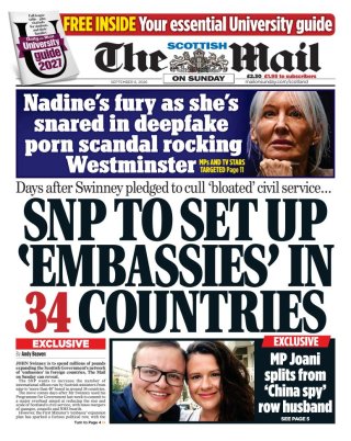 Scottish Daily Mail frontpage thumbnail