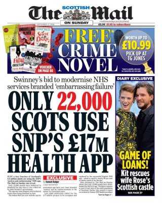 Scottish Daily Mail frontpage thumbnail