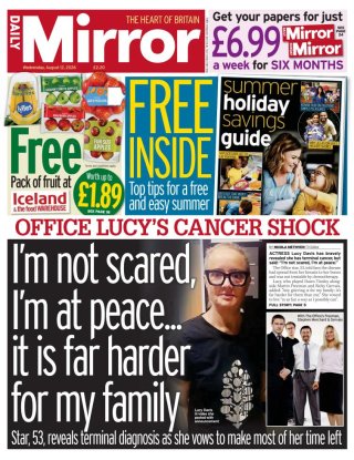 Daily Mirror frontpage thumbnail