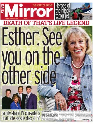 Daily Mirror frontpage thumbnail
