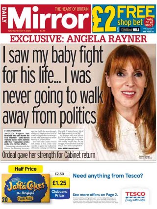 Daily Mirror frontpage thumbnail