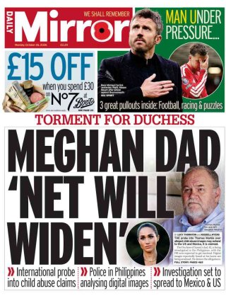 Daily Mirror frontpage thumbnail
