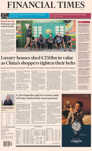 The Financial Times frontpage thumbnail
