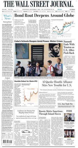Wall Street Journal frontpage thumbnail