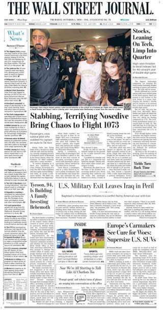 Wall Street Journal frontpage thumbnail