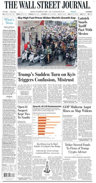 Wall Street Journal frontpage thumbnail