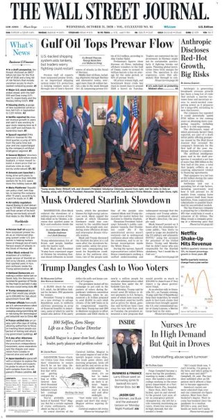 Wall Street Journal frontpage thumbnail