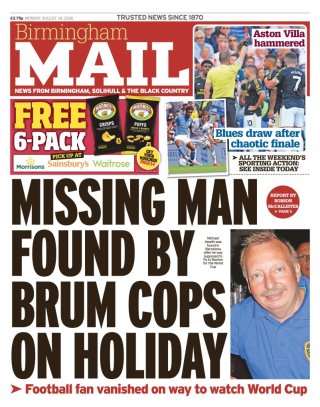 Birmingham Mail frontpage thumbnail