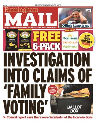 Birmingham Mail frontpage thumbnail