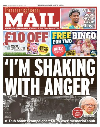 Birmingham Mail frontpage thumbnail