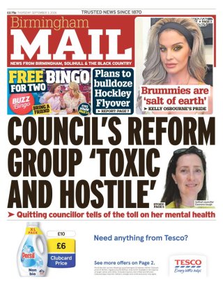Birmingham Mail frontpage thumbnail