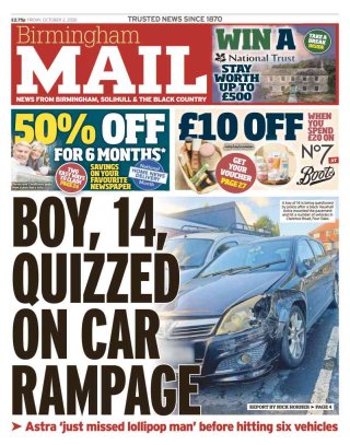 Birmingham Mail frontpage thumbnail
