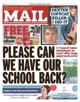 Birmingham Mail frontpage thumbnail