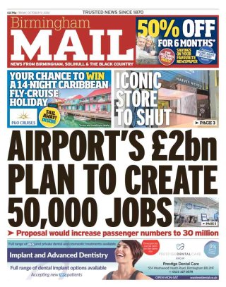 Birmingham Mail frontpage thumbnail