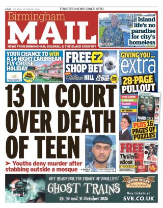 Birmingham Mail frontpage thumbnail