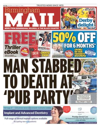 Birmingham Mail frontpage thumbnail