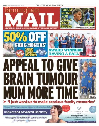 Birmingham Mail frontpage thumbnail