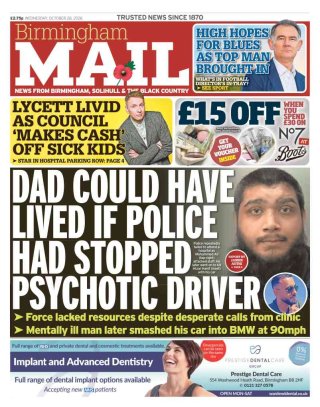 Birmingham Mail frontpage thumbnail