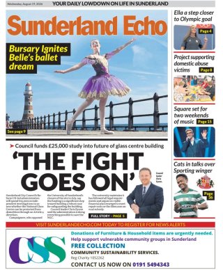 Sunderland Echo frontpage thumbnail