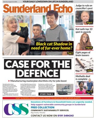 Sunderland Echo frontpage thumbnail
