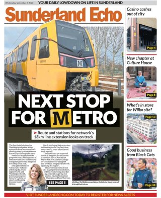 Sunderland Echo frontpage thumbnail