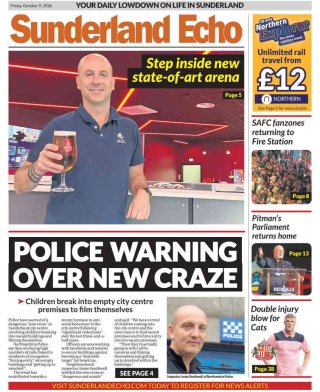 Sunderland Echo frontpage thumbnail