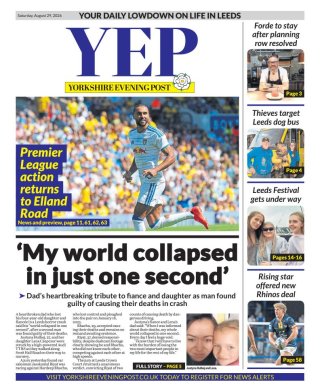 Yorkshire Evening Post frontpage thumbnail