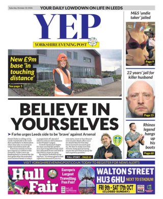 Yorkshire Evening Post frontpage thumbnail