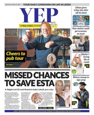 Yorkshire Evening Post frontpage thumbnail
