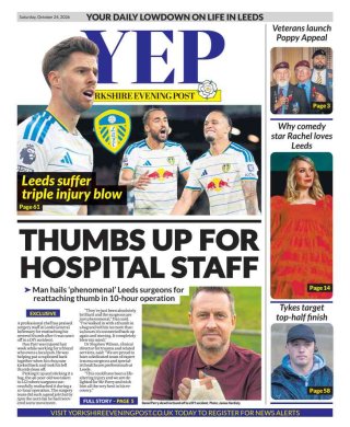 Yorkshire Evening Post frontpage thumbnail