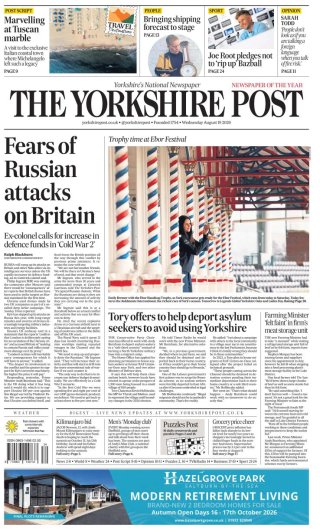 Yorkshire Post frontpage thumbnail