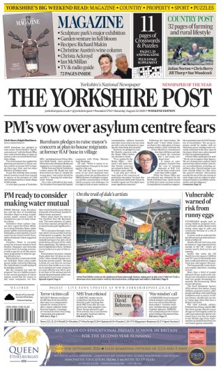 Yorkshire Post frontpage thumbnail
