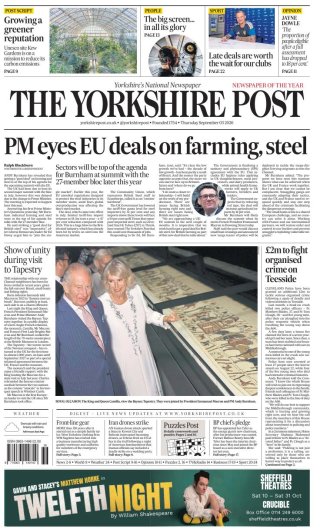 Yorkshire Post frontpage thumbnail