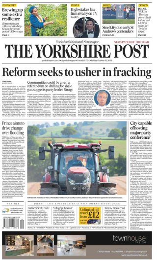 Yorkshire Post frontpage thumbnail