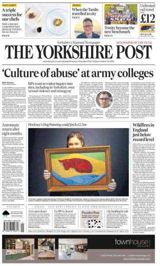 Yorkshire Post frontpage thumbnail