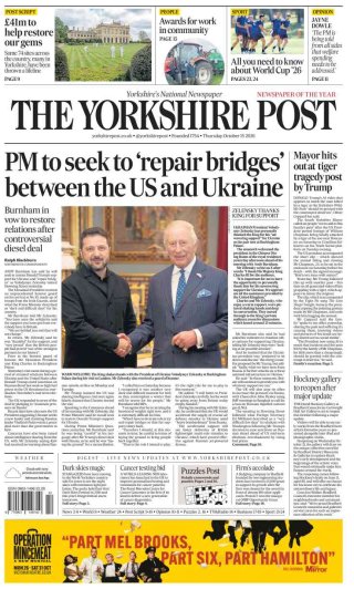 Yorkshire Post frontpage thumbnail