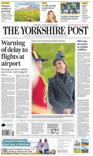 Yorkshire Post frontpage thumbnail