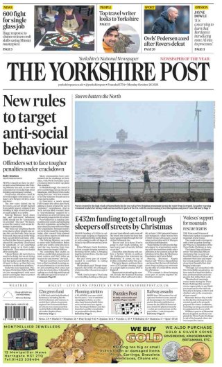Yorkshire Post frontpage thumbnail