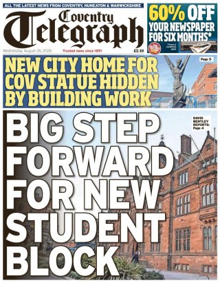 Coventry Telegraph frontpage thumbnail