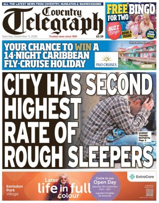 Coventry Telegraph frontpage thumbnail