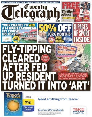 Coventry Telegraph frontpage thumbnail