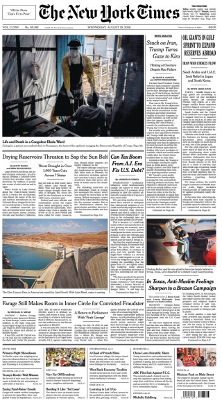 The New York Times frontpage thumbnail