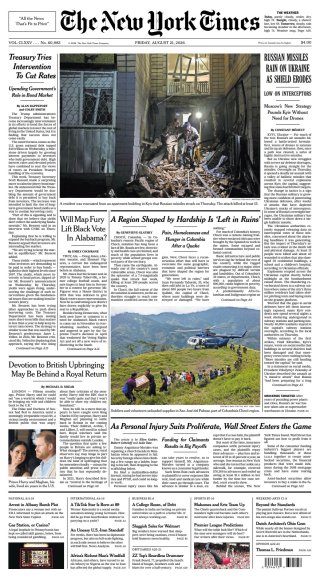 The New York Times frontpage thumbnail