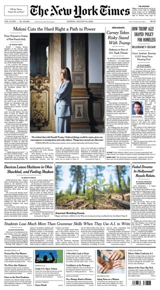 The New York Times frontpage thumbnail