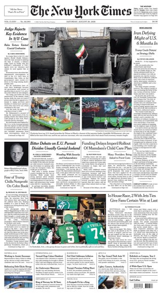 The New York Times frontpage thumbnail