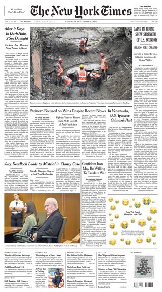 The New York Times frontpage thumbnail