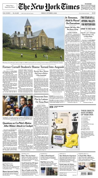 The New York Times frontpage thumbnail